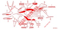 STICKERS (2) for Honda CBR 1000 ABS RED 2019