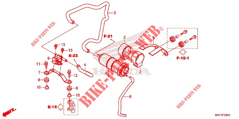 AIR INJECTION SYSTEM for Honda CBR 1000 RR FIREBLADE ABS PRETO 2018