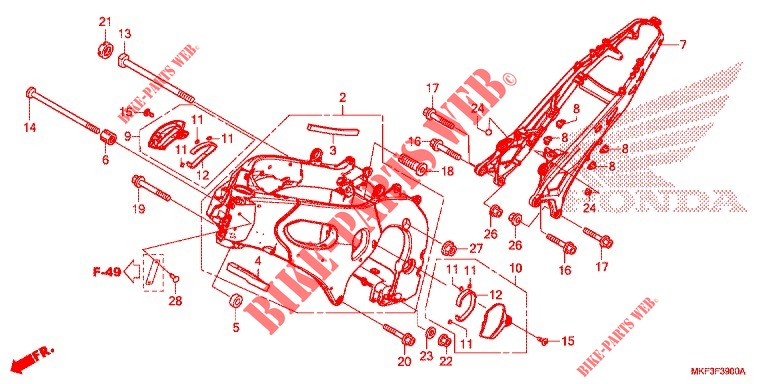 FRAME for Honda CBR 1000 RR FIREBLADE ABS PRETO 2018