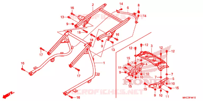 LUGGAGE RACK Honda MOTO 1800 GOLD-WING 2018  GL1800BJ