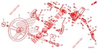 STEERING WHEEL   STEERING COLUMN (SXS700M2P/M4P) for Honda PIONEER 700 M2 RED 2018