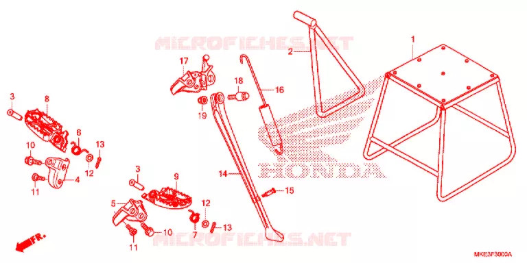 FOOT REST - STAND Honda MOTO 450 CRF 2018  CRF450RJ