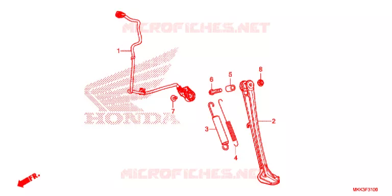 SIDE STAND Honda MOTO 1000 AFRICA-TWIN 2018  CRF1000A2J