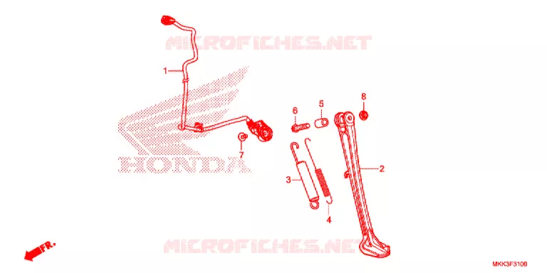 SIDE STAND Honda MOTO 1000 AFRICA-TWIN 2018  CRF1000DJ