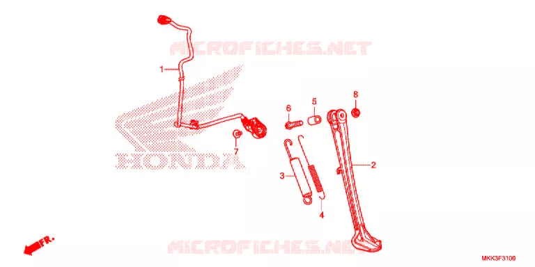 SIDE STAND Honda MOTO 1000 AFRICA-TWIN 2020  CRF1000AJ