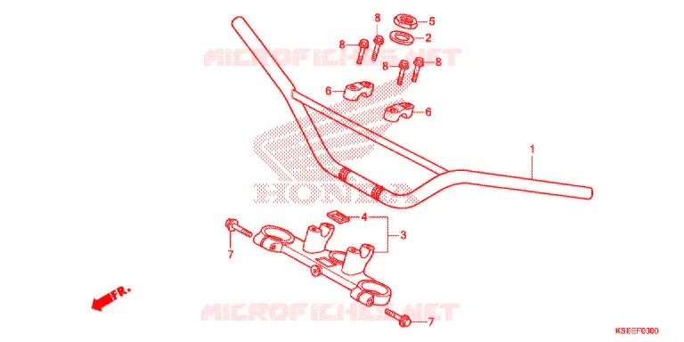 HANDLEBAR - TRIPLE CLAMP - STEERING STEM Honda MOTO 150 CRF 2020  CRF150RBJ