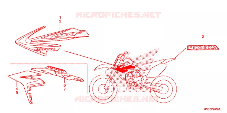 STICKERS Honda MOTO 150 CRF 2018  CRF150RBJ