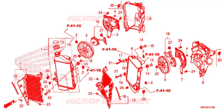 RADIATOR Honda MOTO 1000 AFRICA-TWIN 2018  CRF1000ALJ