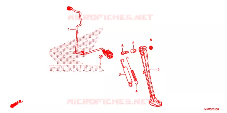 SIDE STAND Honda MOTO 1000 AFRICA-TWIN 2018  CRF1000ALJ
