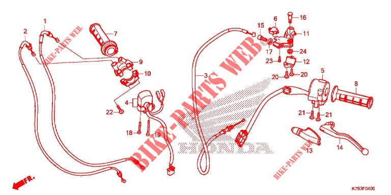 LEVER   SWITCH   CABLE for Honda XR 190 2019
