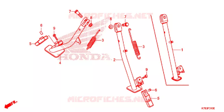 SIDE STAND Honda MOTO 190 XR 2017  XR190LH