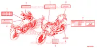 CAUTION LABEL (CRF1000A/D) for Honda AFRICA TWIN 1000 WHITE 2018