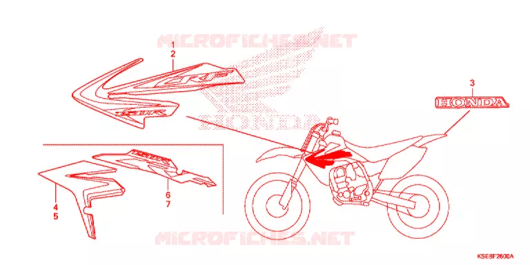 STICKERS Honda MOTO 150 CRF 2018  CRF150RJ
