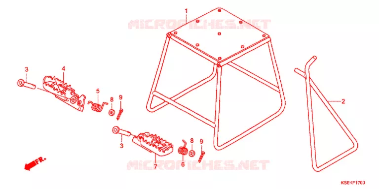 STAND - FOOT REST Honda MOTO 150 CRF 2021  CRF150RJ