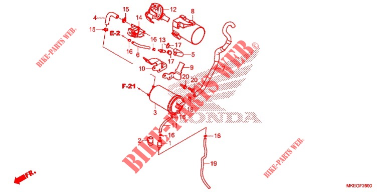 AIR INJECTION SYSTEM for Honda CRF 450 L 2019