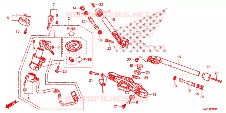 HANDLEBAR - TRIPLE CLAMP - STEERING STEM Honda MOTO 650 CBR 2018  CBR650FJ