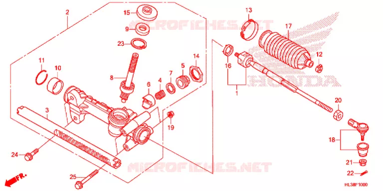 STEERING RACK - TIE ROD Honda ATV 700 PIONEER 2019  SXS700M2K