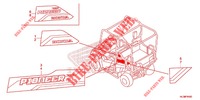 STICKERS for Honda PIONEER 700 M4 RED 2019