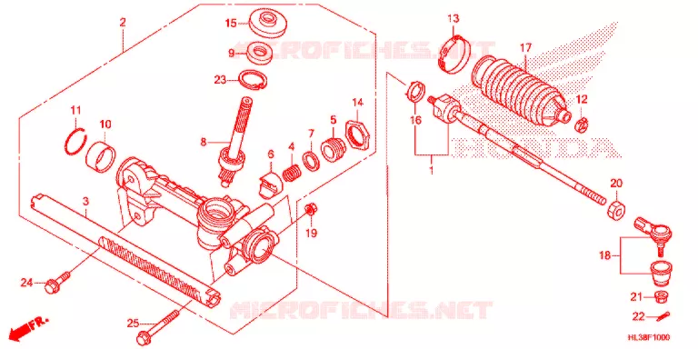 STEERING RACK - TIE ROD Honda ATV 700 PIONEER 2019  SXS700M4DK