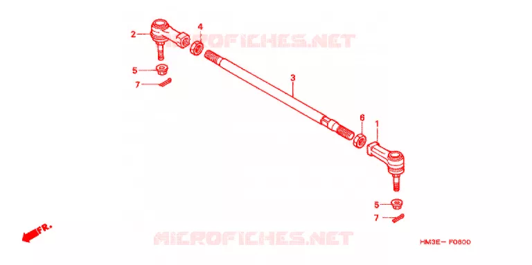TIE ROD Honda ATV 300 FOURTRAX 2001  TRX300EX1