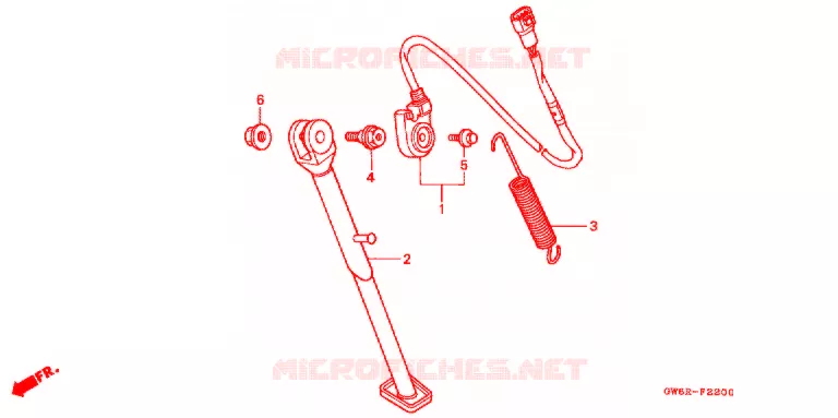 SIDE STAND Honda MOTO 50 CRM 1994  CRM50R