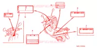 CAUTION LABEL for Honda 50 SUPER DIO BLUE 1996
