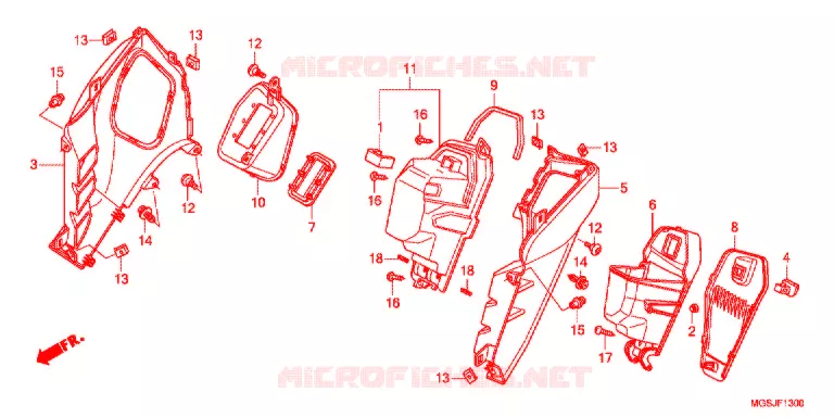 MESH INNER RACK  SG Honda MOTO 700 INTEGRA 2013  NC700DD