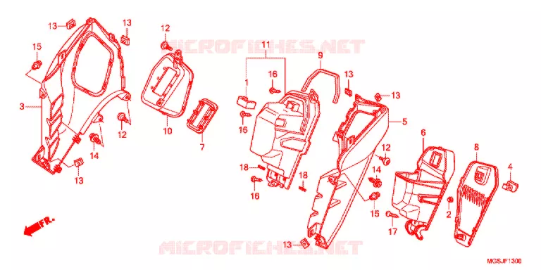 MESH INNER RACK  SG Honda MOTO 700 INTEGRA 2013  NC700DD