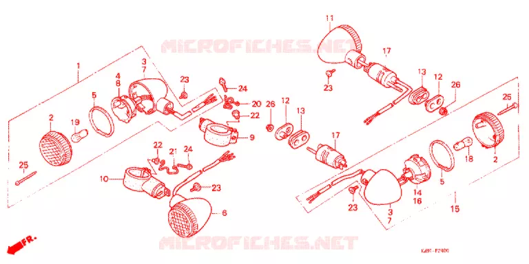 INDICATOR Honda MOTO 400 STEED 1991  NV400CL