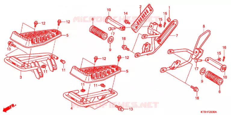 PEDAL Honda MOTO 250 other-models 2006  PS2506