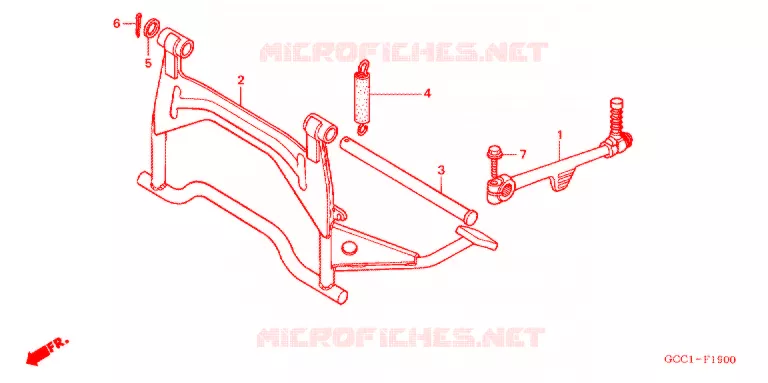 STAND - KICK STARTER ARM Honda SCOOTER 100 SPACY 2006  SCR100WH6