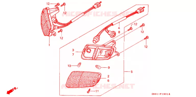 FRONT INDICATOR (C100CMP/CMS) Honda MOTO 100 C100 1994  C100CMP