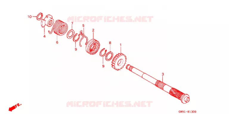 KICKSTARTER AXLE Honda MOTO 100 C100 1994  C100CMP
