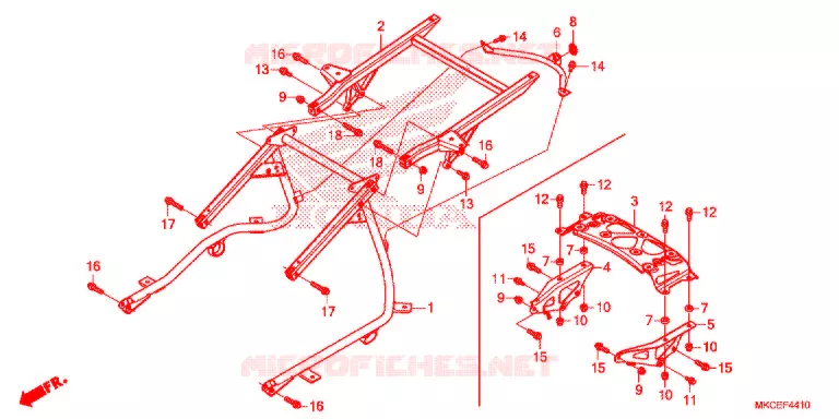 LUGGAGE RACK Honda MOTO 1800 GOLD-WING 2020  GL1800BK