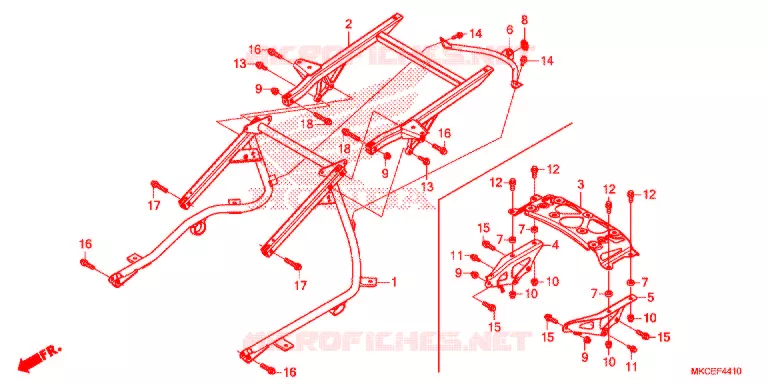 LUGGAGE RACK Honda MOTO 1800 GOLD-WING 2019  GL1800DAK