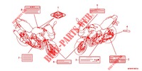 CAUTION LABEL (CB400SA/SAD) for Honda CB 400 SUPER BOL D\'OR E Packagge 2023