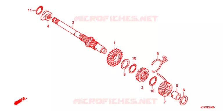 KICKSTARTER AXLE Honda MOTO 110 CRF 2019  CRF110FK