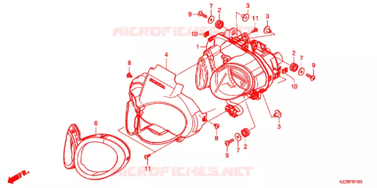 HEADLIGHT (CRF250RL/RDA/RLA/RLD) Honda MOTO 250 CRF 2020  CRF250RDAK