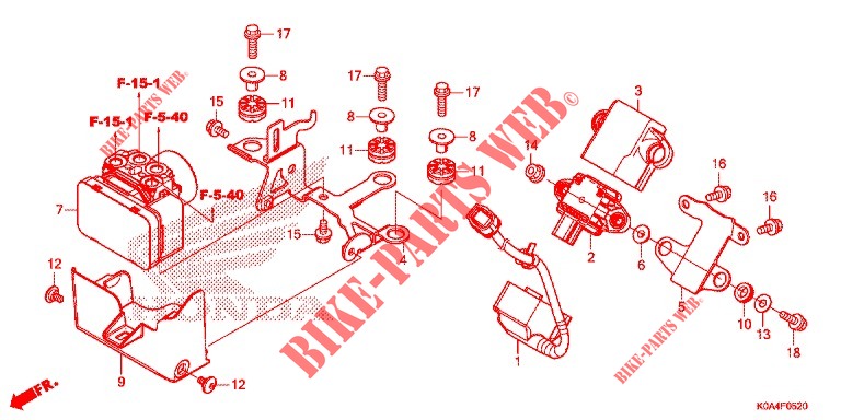 ABS MODULATOR for Honda CB 300 R ABS 2020