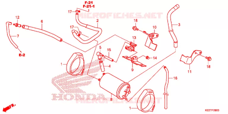 GAS RECYCLING SYSTEM Honda MOTO 250 CRF 2017  CRF250LDH