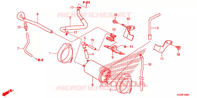 GAS RECYCLING SYSTEM Honda MOTO 250 CRF 2017  CRF250LF_TH