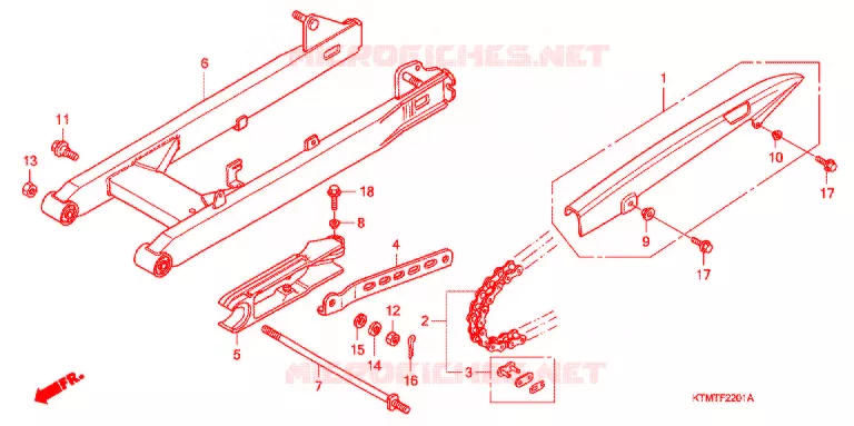 SWINGARM (2) Honda MOTO 110 WAVE 2007  ANF125MST8
