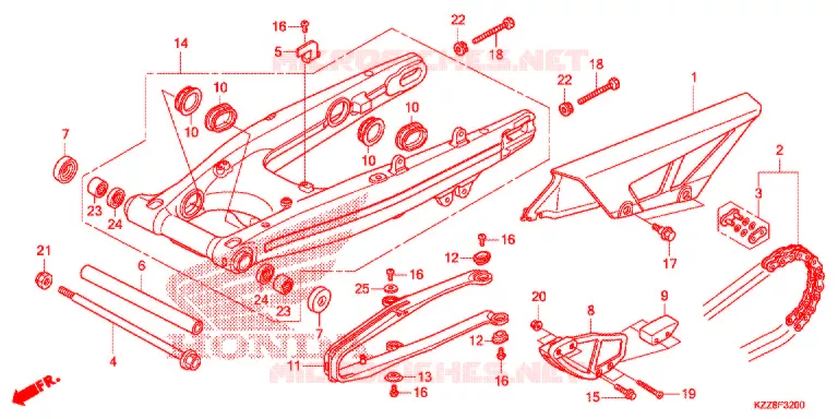 SWING ARM Honda MOTO 250 CRF 2016  CRF250LF_TH