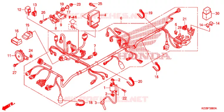 WIRE HARNESS Honda MOTO 250 CRF 2017  CRF250LF_TH