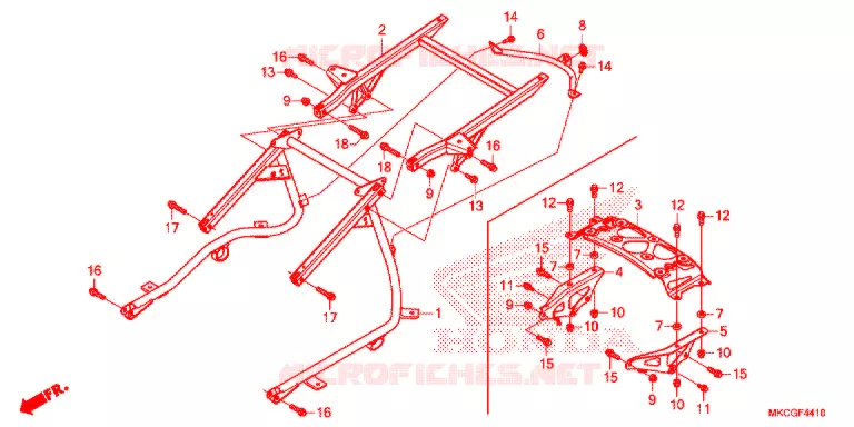 LUGGAGE RACK Honda MOTO 1800 GOLD-WING 2020  GL1800BL