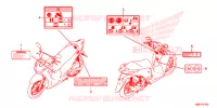CAUTION LABEL for Honda SH 150 ABS D 3ED 2020