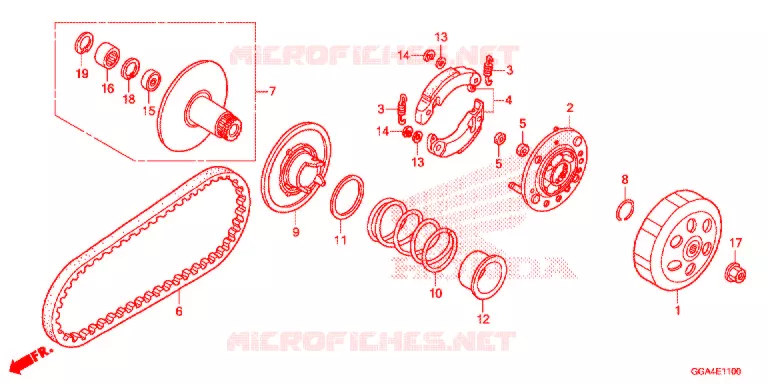 CLUTCH Honda SCOOTER 50 RUCKUS 2020  NPS50L_A