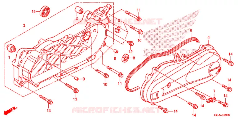 SWINGARM - LEFT CRANKCASE COVER Honda SCOOTER 50 RUCKUS 2020  NPS50L_A