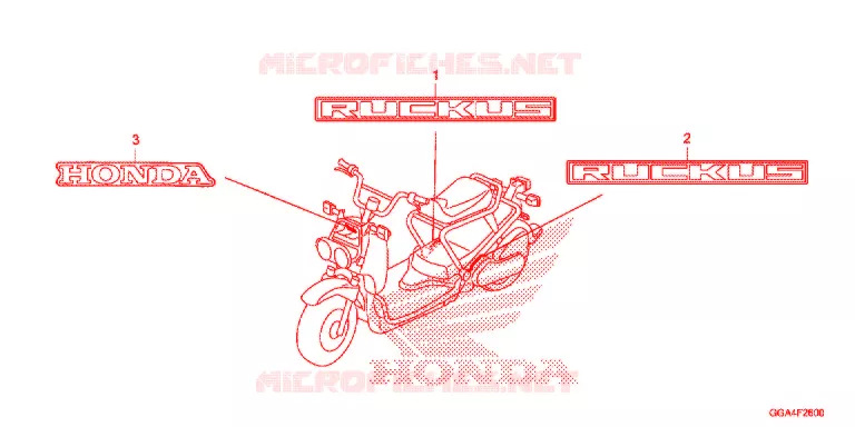 STICKERS Honda SCOOTER 50 RUCKUS 2020  NPS50L_A