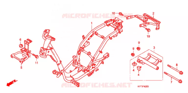FRAME Honda SCOOTER 110 SCOOPY 2011  ACD110CSC